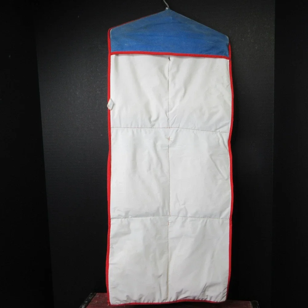 Vintage Peanuts Snoopy Woodstock Hanging Shoe Bag Organizer Storage Blue Red